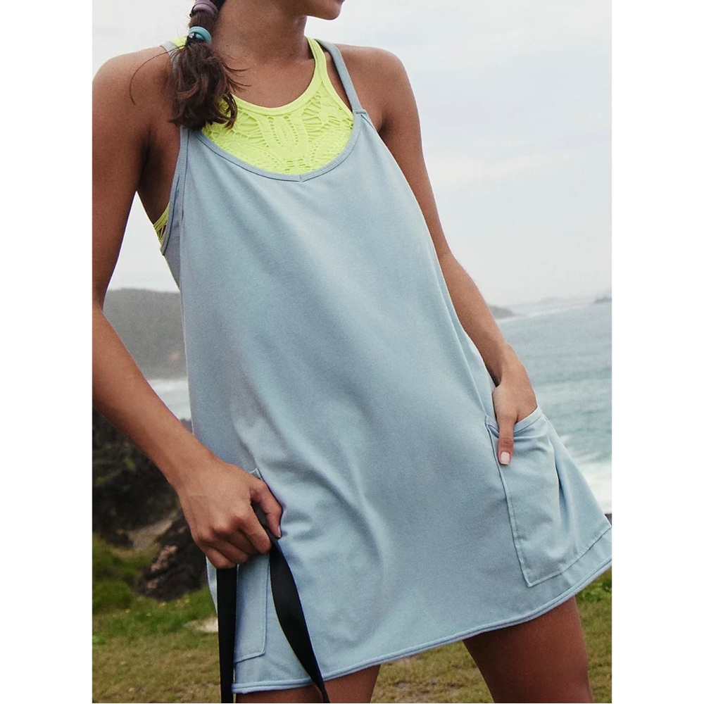 Free People Hot Shot Mini Dress Rare Color Eucalyptus Spring Summer Size S